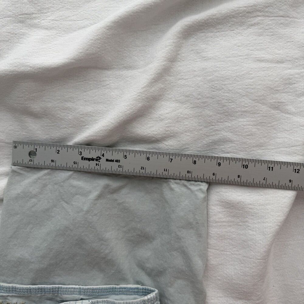 American Eagle Women’s Light Blue Cargo Pants Straight Leg Stretch Pockets 8R - Picture 9 of 9